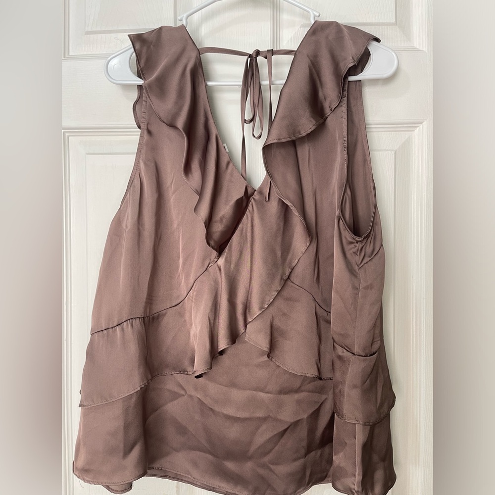 SOCIALITE Blouse X Large Ruffle Sleeveless Nightout - Picture 4 of 4